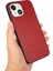 Litchi Skin Pc+Tpu Combo Apple iPhone 13 Için Orijinal Deri Kaplı Arka Kabuk 6.1 Inç-Kırmızı (Yurt Dışından) 4