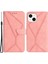 Apple iPhone 13 Için 6.1 Inç Cilt Dokunuşu Tamamen Sarılmış Telefon Kasası Manyetik Toka Pu Deri Cüzdan Kapak-Pembe (Yurt Dışından) 1