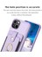 Apple iPhone 13 Telefon Kılıfı BF27 6.1 Inç/apple iPhone 14 Koruyucu Koruyucu Koruyucu Koruyucu Kickstand Card Tutucu Pu+Tpu Telefon Kapak-Morası (Yurt Dışından) 3