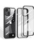 Apple iPhone 13 Telefon Kasası Için Çizilmeye Dayanıklı Çift Taraflı Temperli Cam+Tpu Kenarı Telefon Kasası 6.1 Inç-Siyah Kapsıyor (Yurt Dışından) 3