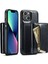 Apple iPhone 13 Telefon Kılıfı Manyetik Telefon Kapağı 6.1 Inç Anti-Drop 2'si 1 Arada Parçalanabilir Fermuarlı Cüzdan Telefon Kılıf Kickstand-Black (Yurt Dışından) 1