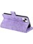 Apple iPhone 13 Telefon Kasası 6.1 Inç Basılı Mandala Çiçek Kapağı Çoklu Kart Yuvaları Pu Deri Telefon Kılıfı Stand Zipper Cep Cüzdan Strap-Purple (Yurt Dışından) 4