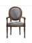 Sandalye ST Zus036 Model Tam Oyma Madalyon Model Gri Kumaş Ortopedik Parlak Ceviz 1