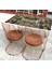 Masa TEL Sandalye ST Takım Metal ROSE Renk Kaplama Siyah Mermer Renk Tabla Elyapı 3