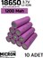 10 Adet 18650 Lityum Pil (Batarya) 1200 Mah (Amper) 3.7 V ( Volt) Şarj Edilebilir Başsız Pil 2
