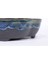 Sırlı Mokko Bonsai Saksısı No.4 Mavi Akıtmalı (28 Cm) 3