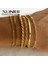 Küba CHAIN-4MM-18CM Sunıbı Klasik Yılan Zincir Bilezikler Kadınlar Için Trend Altın Kaplama Paslanmaz Çelik Küba Zincir Bileklik Trendy Kadın Hediyeler Takı (Yurt Dışından) 2