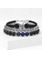1.lapis Lazuli 19 cm Moda Lapis Lazuli Taş Boncuklu Bilezik Seti Zincir Bilezikler Erkekler Için El Yapımı Klasik Çelik Zincir Deri Bileklikler Takı (Yurt Dışından) 3