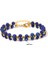4mm Lapis Lazuli Ayarlanabilir 4 mm Boncuk Wrap Bilezik Doğal Taş Örgülü Bilezik Altın Renk Zincir Opal Emperyal Taş Boho Çakra Yoga Kadın Erkek Takı (Yurt Dışından) 5