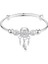 SL524 Ayarlanabilir Gümüş Renk Dreamcatcher Püskül Tüy Yuvarlak Boncuk Charm Bilezik Bileklik Kadınlar Için Zarif Takı SL209 (Yurt Dışından) 5