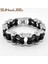 Silver-Black-01 22MM x 25CM Sunnerlees 316L Paslanmaz Çelik Bileklik Bileklik Biker Bisiklet Motosiklet Link Zinciri Gümüş Renk Altın Kaplama Erkek Boy BC01 (Yurt Dışından) 1