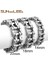 Silver-Black-01 22MM x 25CM Sunnerlees 316L Paslanmaz Çelik Bileklik Bileklik Biker Bisiklet Motosiklet Link Zinciri Gümüş Renk Altın Kaplama Erkek Boy BC01 (Yurt Dışından) 2