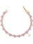 A0377 Altın Pembe 20 cm Qmhje Kristal Taş Kalp Aşk Tenis Bilekliği Kadınlar Için Düğün Nişan Altın Gümüş Renk Sonsuzluk Lüks Takı Beyaz Cz (Yurt Dışından) 3