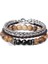 Beyaz Howlite 3 Adet/takım Punk Link Zinciri Bilezik Seti Erkekler Dilek Etiketi Charm Bilezik Labradorit Bakır Zincir Deri Bileklik Takı Homme (Yurt Dışından) 2