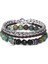 Beyaz Howlite 3 Adet/takım Punk Link Zinciri Bilezik Seti Erkekler Dilek Etiketi Charm Bilezik Labradorit Bakır Zincir Deri Bileklik Takı Homme (Yurt Dışından) 5