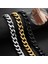 9mm Altın 8.27 Inç 21 cm Jiayiqi 3-11 mm Erkekler Zincir Bilezik Paslanmaz Çelik Curb Küba Link Zinciri Bileklik Erkek Kadın Hiphop Trendy Bilek Takı Hediye (Yurt Dışından) 2