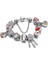Açık Sarı Altın Renk 18 cm Moda Antik Gümüş Kaplama Pa Bilezikler Bilezik Kristal Kalp Charm Boncuk Bilezik Kadınlar Için Dıy Orijinal Takı Hediye (Yurt Dışından) 2