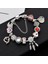 Açık Sarı Altın Renk 18 cm Moda Antik Gümüş Kaplama Pa Bilezikler Bilezik Kristal Kalp Charm Boncuk Bilezik Kadınlar Için Dıy Orijinal Takı Hediye (Yurt Dışından) 3