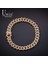 Gümüş 9.5 Inç Uwın 9mm Buzlu Out Küba Bağlantı Bilezik Zirkon Hip Hop Moda Punk Zincir Bling Bling Charms Takı (Yurt Dışından) 2