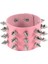 Pembe Gotik Benzersiz Üç Sıralı Kuspidal Sivri Perçin Damızlık Geniş Manşet Pu Deri Punk Gotik Kaya Unisex Bileklik Bileklik Erkekler Takı (Yurt Dışından) 1