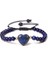 Lapis Lazuli Ayarlanabilir Doğal Amazonit Taş Bilezikler Kadın Erkek Şifa Denge Meditasyon Aşk Kalp Bilezik Dokuma Halat Koruma Takı (Yurt Dışından) 1