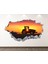 Günbatımı Manzaralı Traktör Full Hd Baskı 3D Modern Duvar Sticker 1