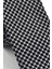 Beyaz Kaz Ayağı Siyah Dokuma Kumaş Mendilli Slim Fit Kravat SDK230903 3