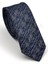 Füme Gri Kırcıl Lacivert Dokuma Kumaş Mendilli Slim Fit Kravat SDK230919 1