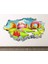 Cartoon Manzara Full Hd Baskı 3D Çocuk Odası Duvar Çıkartmaları 1