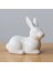 6x Minyatür Tavşan Heykelcik Paskalya Heykeli Kitaplık Dekor El Sanatları 4.9x9.5 Cm (Yurt Dışından) 4