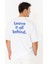 Leave Oversize T-Shirt Erkek - Beyaz 2