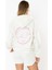 Surf Oversize Hoodie Kadın - Ekru 2
