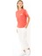Flower Regular T-Shirt Kadın - Somon 4