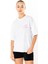 Leave Oversize T-Shirt Kadın - Beyaz 1