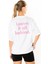 Leave Oversize T-Shirt Kadın - Beyaz 2