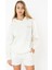 Surf Oversize Hoodie Kadın - Ekru 1