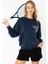 Racquet Club Oversize Sweatshirt Kadın - Lacivert 1