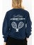 Racquet Club Oversize Sweatshirt Kadın - Lacivert 4