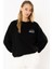 Racquet Lover Oversize Sweatshirt Kadın - Siyah 1