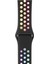 Watch 2 3 4 5 6 7 8 9 Se 42 44 45 49MM Uyumlu Delikli Spor Silikon Kordon Black Rainbow 1