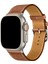 Watch 2 3 4 5 6 7 8 9 Se 42 44 45 49MM Uyumlu Hole Leather Kordon Kahve 2