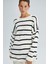 Touche Çizgili Oversize Triko Tunik 1