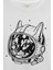 Beyaz Unisex Kedi Kozmonot Meow Astronot Cat Nasa Uzay Baskılı T-Shirt 2