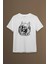 Beyaz Unisex Kedi Kozmonot Meow Astronot Cat Nasa Uzay Baskılı T-Shirt 1