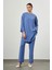 Desen Dokulu Cepli Indigo Tunik 1