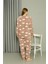 Welsoft Polar Kadın Büyük Beden Sütlü Kahve Pijama Takımı 808044 5