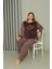 Welsoft Polar Kadın Büyük Beden Vizon Pijama Takımı 808046 3