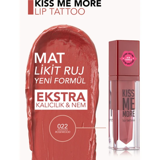 Flormar Kiss Me More Yüksek Pigmentli & Mat Bitişli Nemlendirici Likit Ruj