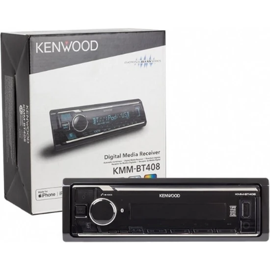 Kenwood KMM-BT408 Bluetooth USB Oto Teyp Siyah