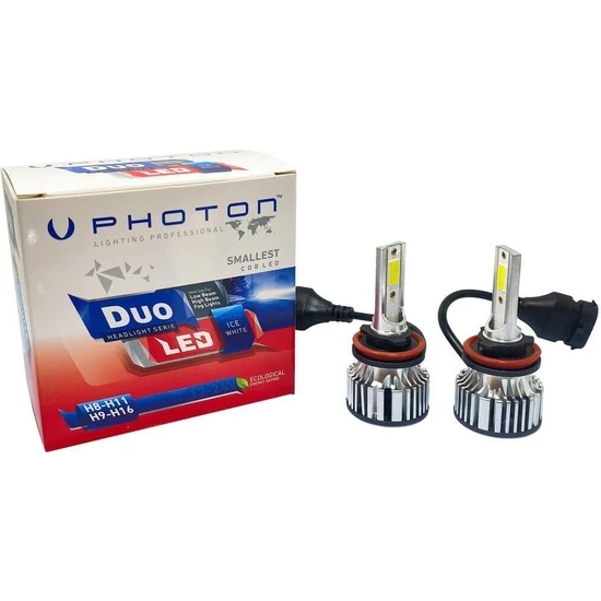 Photon Honda Civic Vtec-Fd6-Fb7-Fc5 Sis Uyumlu Photon Duo Serisi 6000K LED Xenon H11 Yeni Seri 12-24V